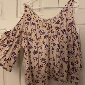 Cold Shoulder Floral Top
